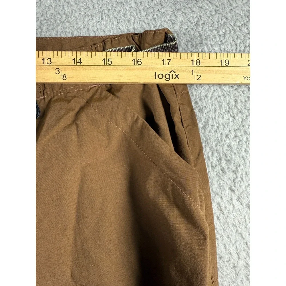 REI Brown UPF 30+ 100% Nylon Convertible Cargo Pants with Belt Womens 14 P
